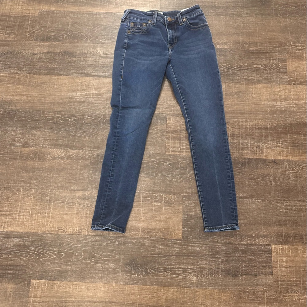True Religion Dark Blue Jennie Curvy Skinny Jeans Size 27